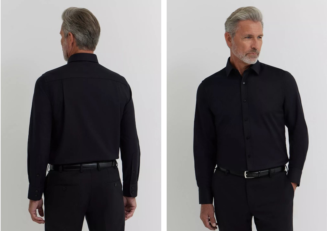 mezczyzna w czarnej koszuli